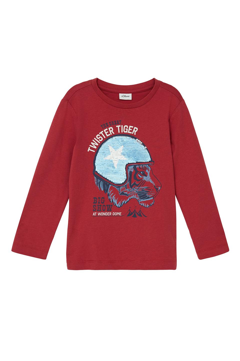 Футболка s.Oliver с тигром красный