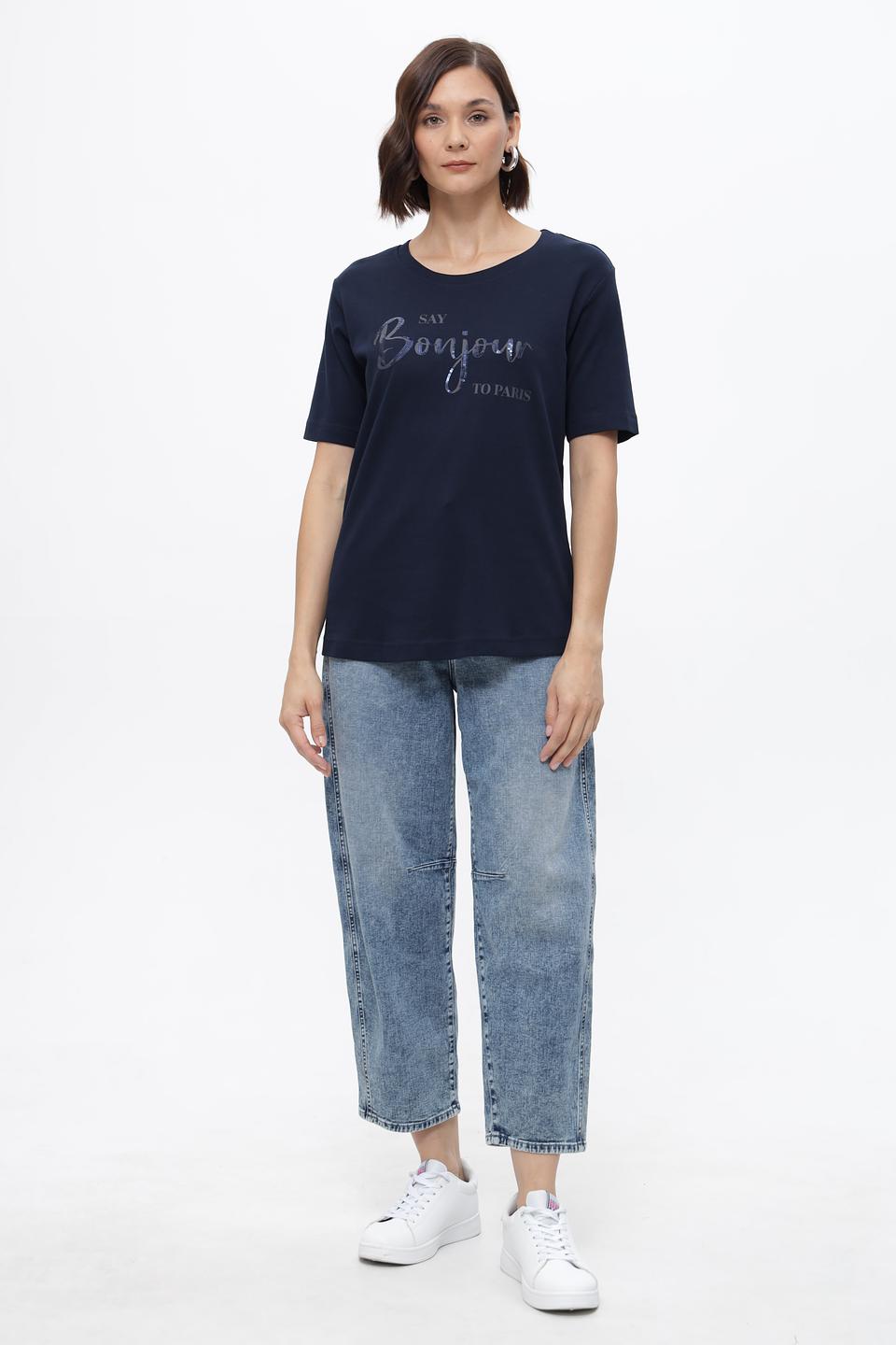 Футболка Steilmann с принтом Bonjour