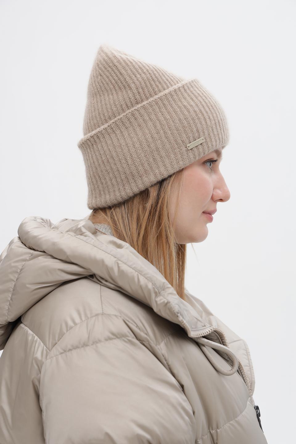 Шапка Seeberger кашемир бежевая