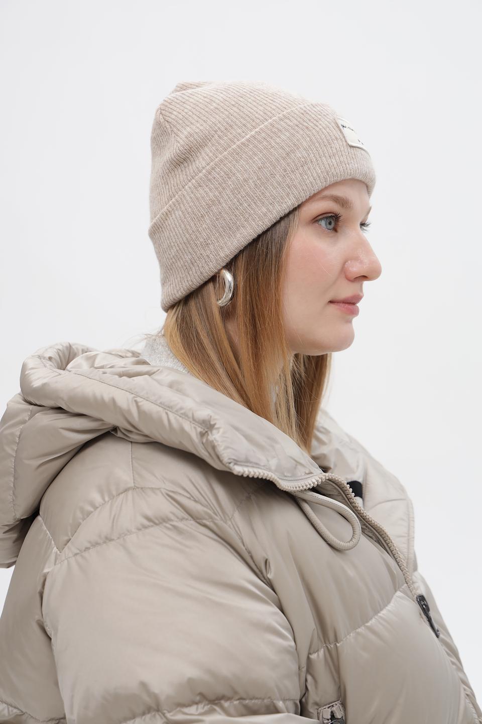 Шапка Bugatti вязаная бежевая