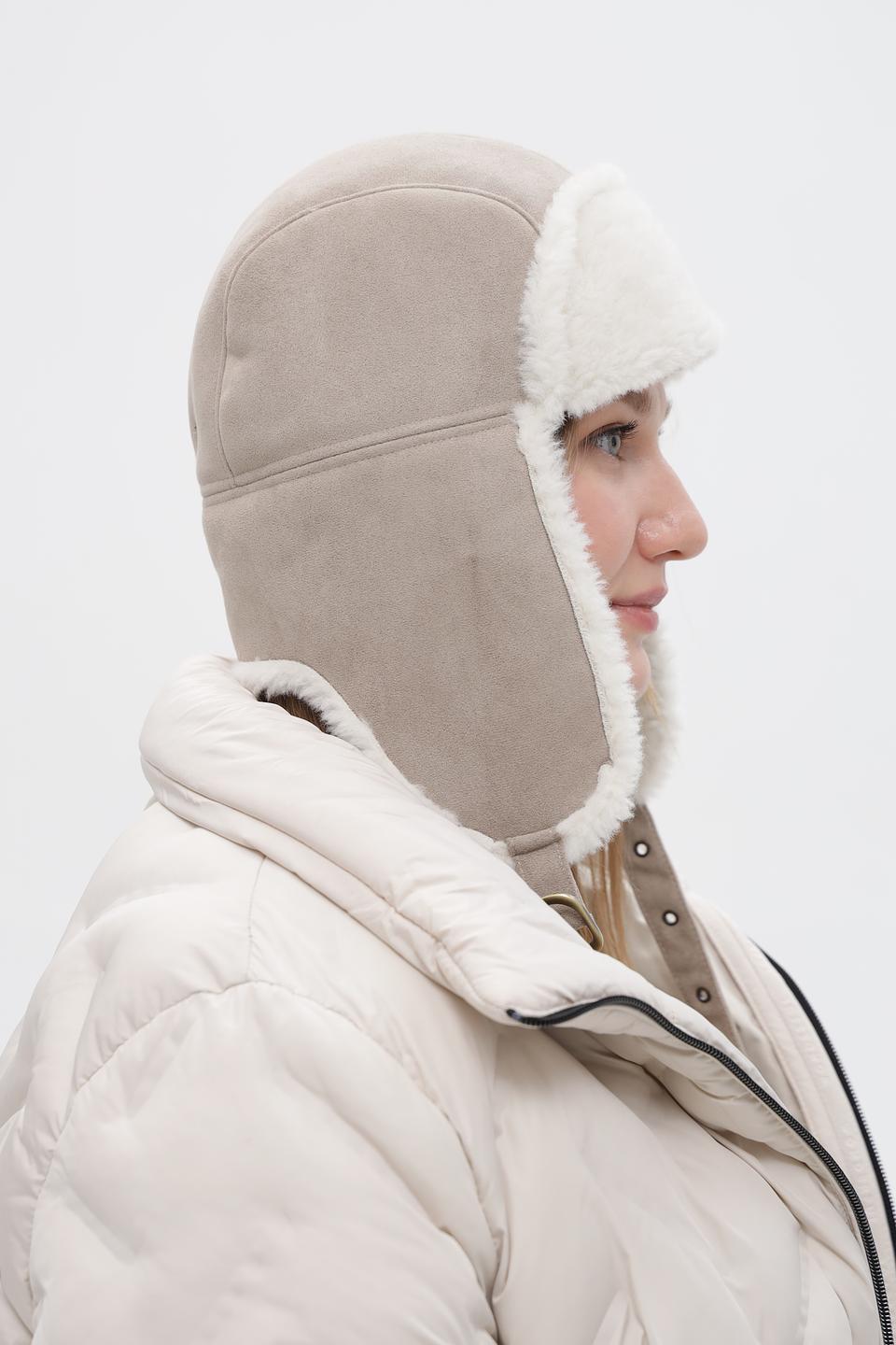 Шапка Seeberger с меховой отделкой