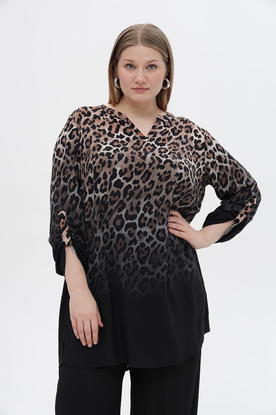 Блузка Doris Streich с принтом леопард