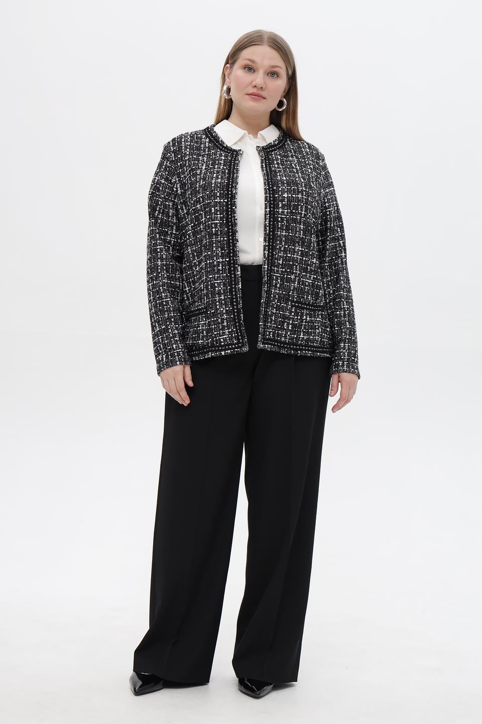 Жакет Lebek клетчатый черный