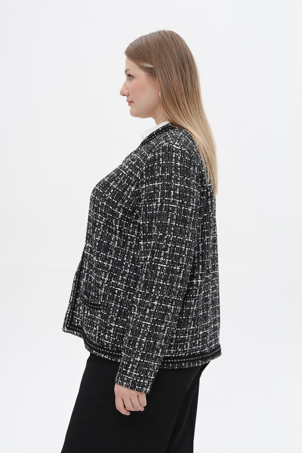 Жакет Lebek клетчатый черный