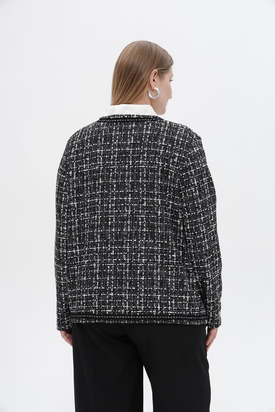 Жакет Lebek клетчатый черный