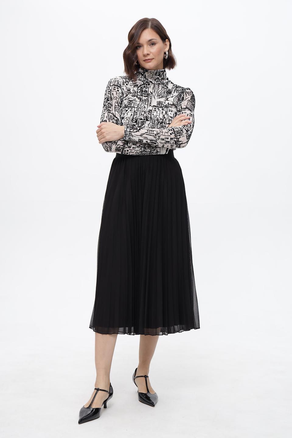 Юбка Frank Walder плиссированная черная