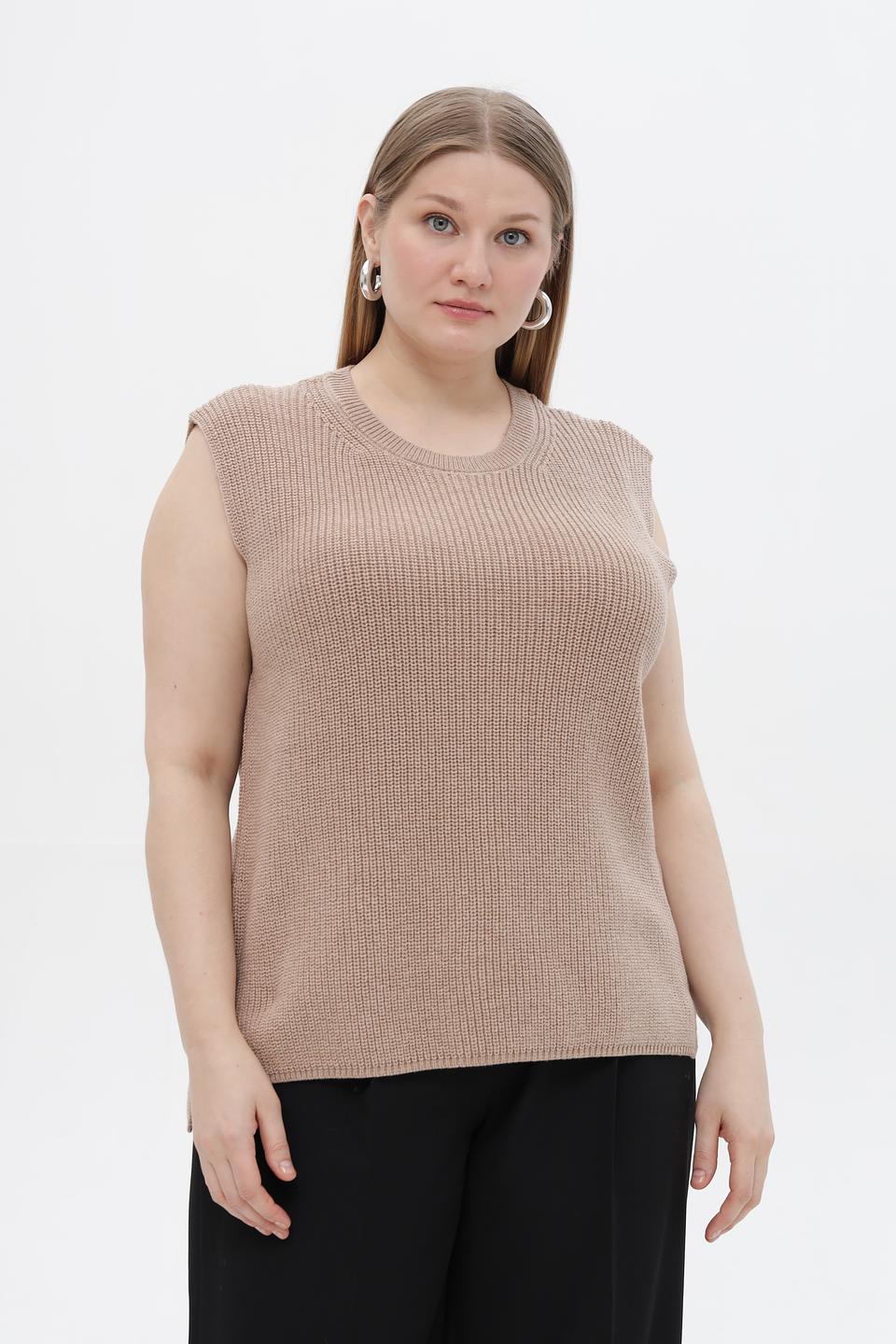 Жилет Rabe collection вязаный бежевый