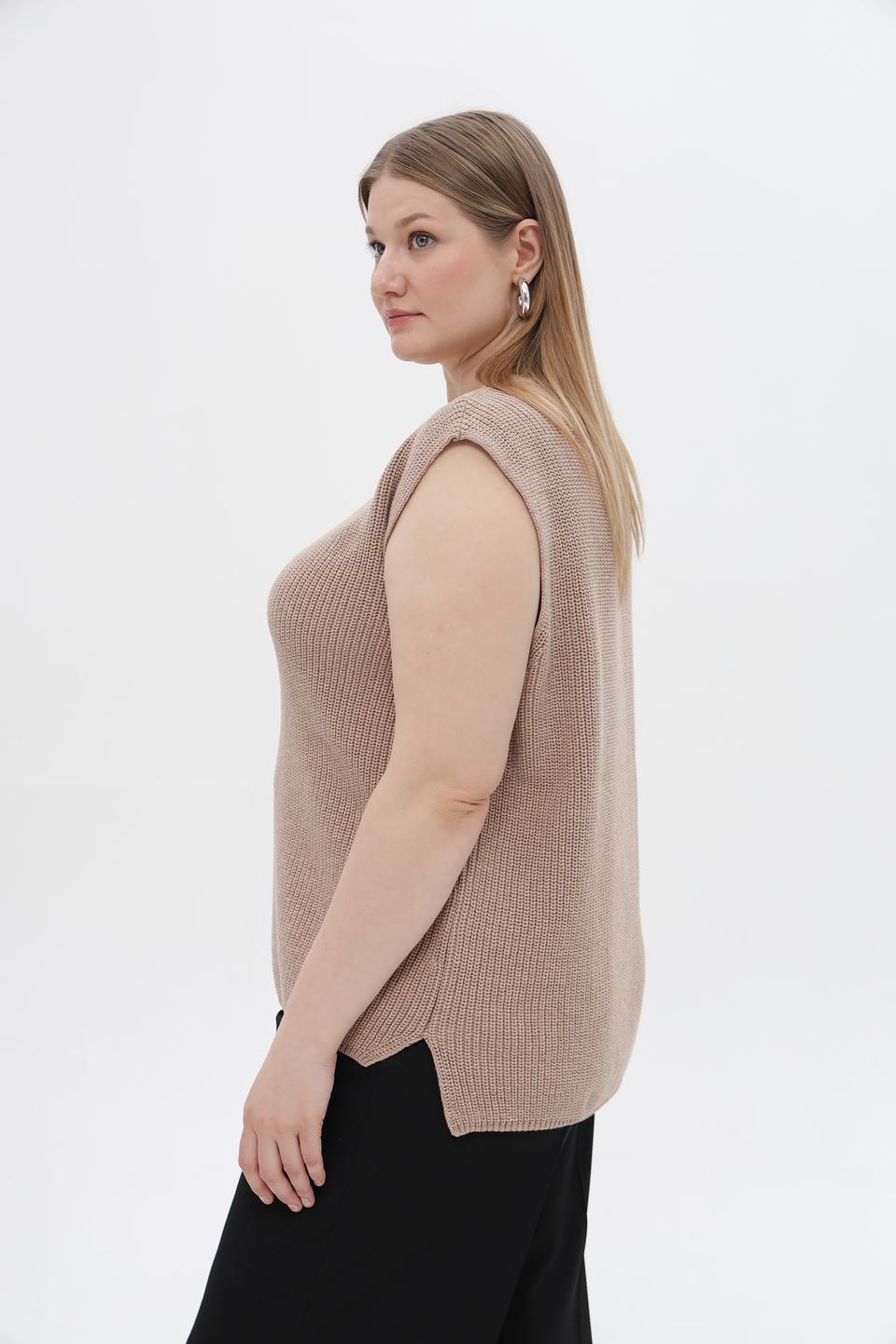 Жилет Rabe collection вязаный бежевый