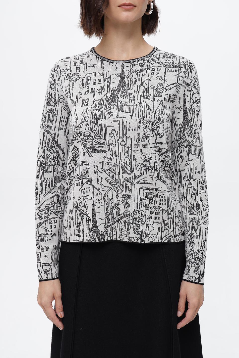 Пуловер Marc Cain с принтом