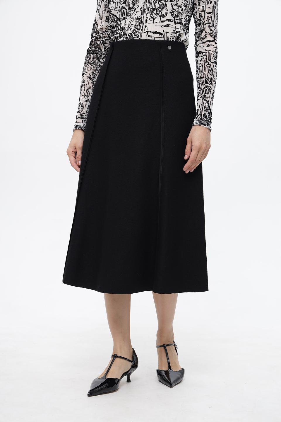 Юбка Marc Cain черная шерстяная