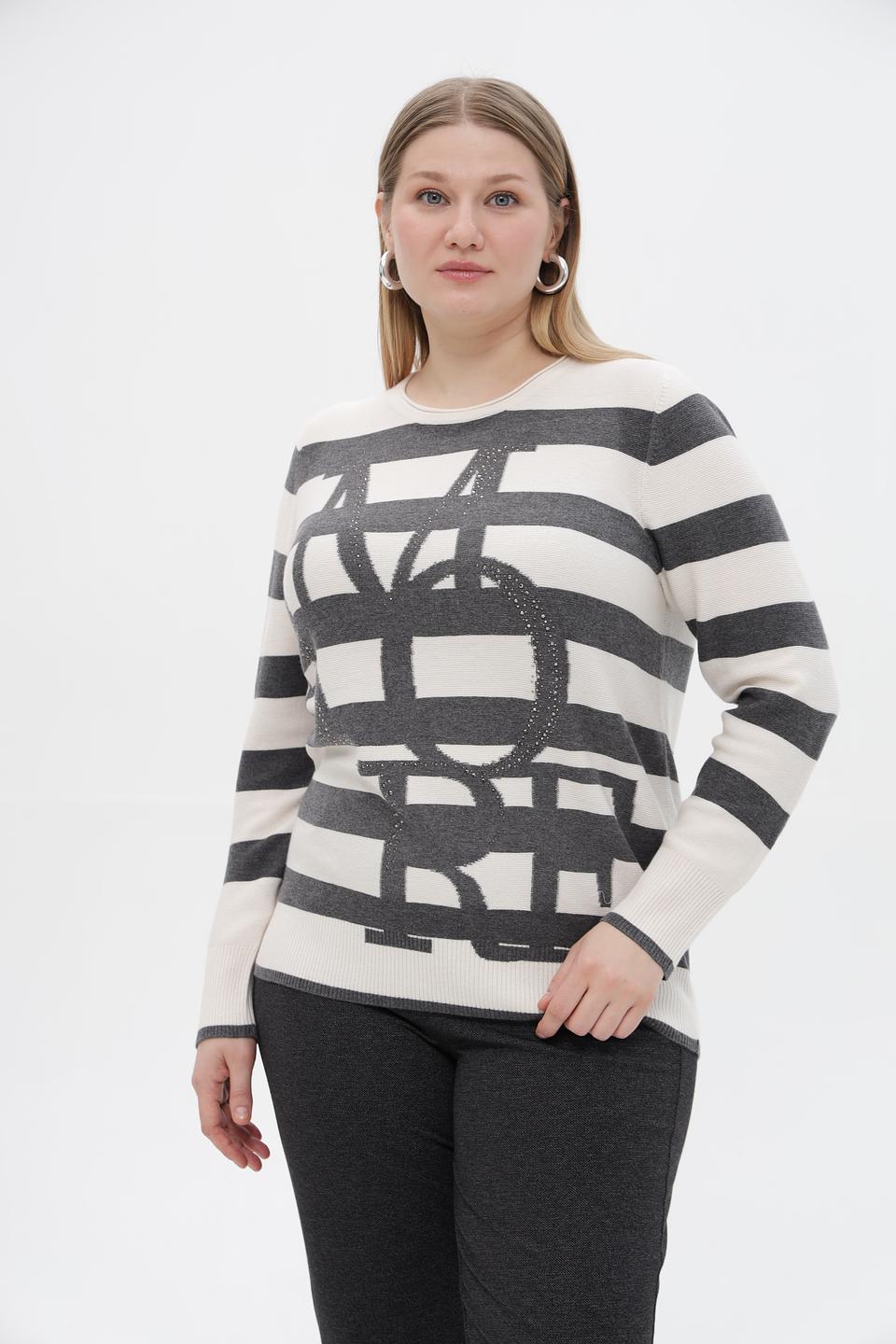 Пуловер Rabe collection в полоску