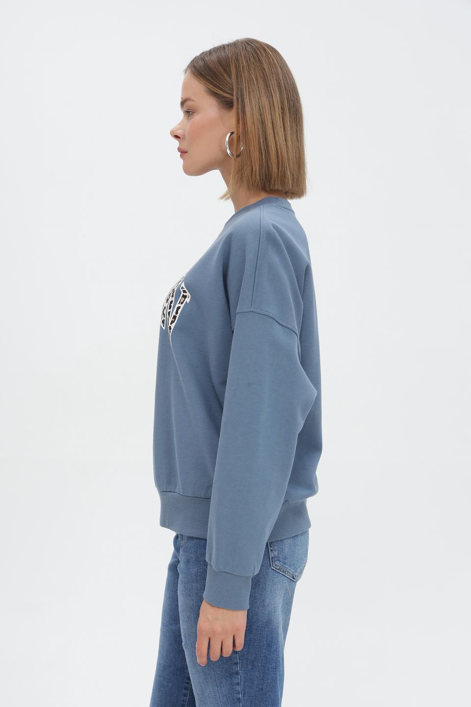 Пуловер Tom Tailor denim Crew синий