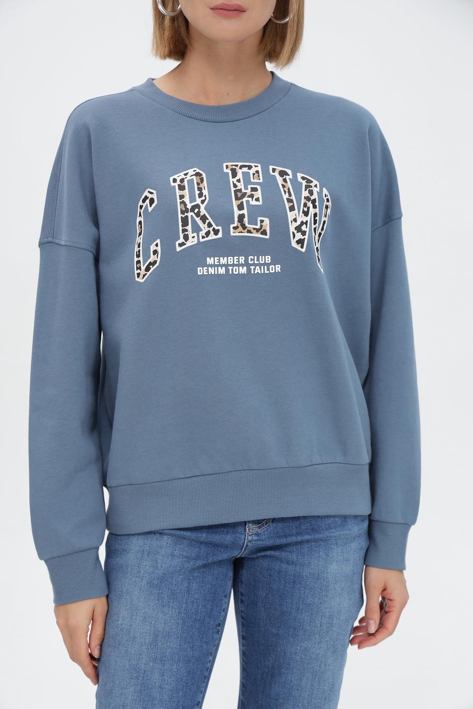 Пуловер Tom Tailor denim Crew синий