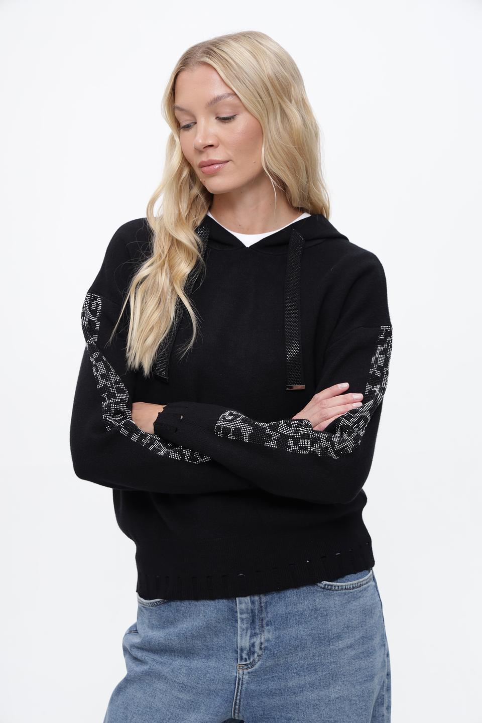 Худи Passioni с кристаллами