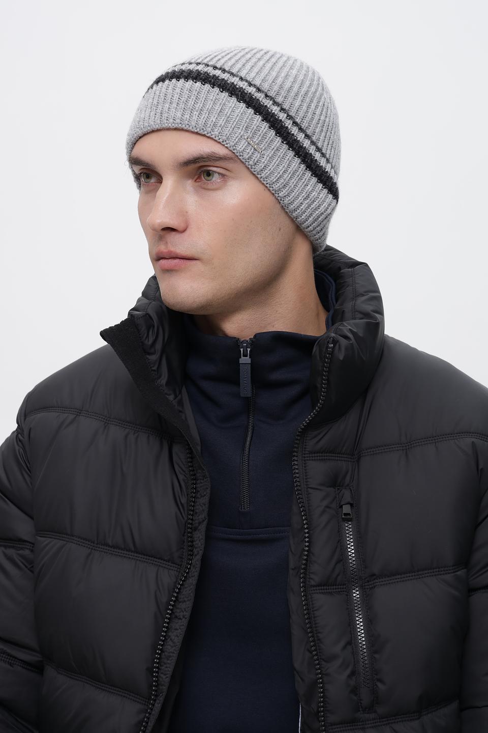 Шапка Marhatter серая с полоской