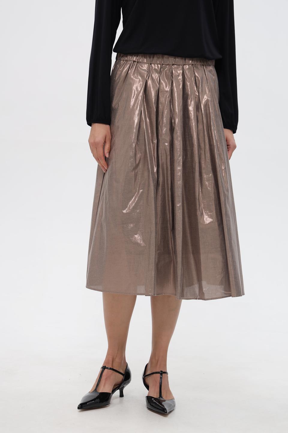 Юбка Oui плиссированная бронзовая
