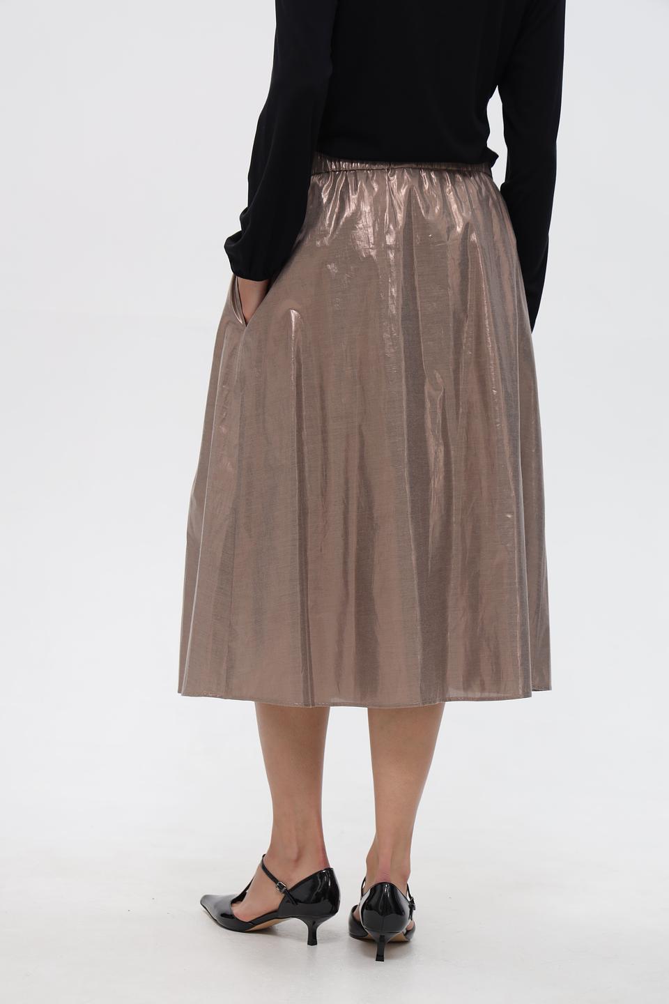 Юбка Oui плиссированная бронзовая