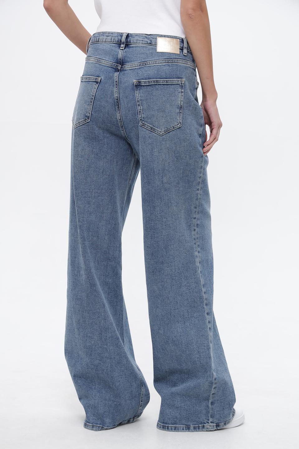 Джинсы палаццо Oui голубые