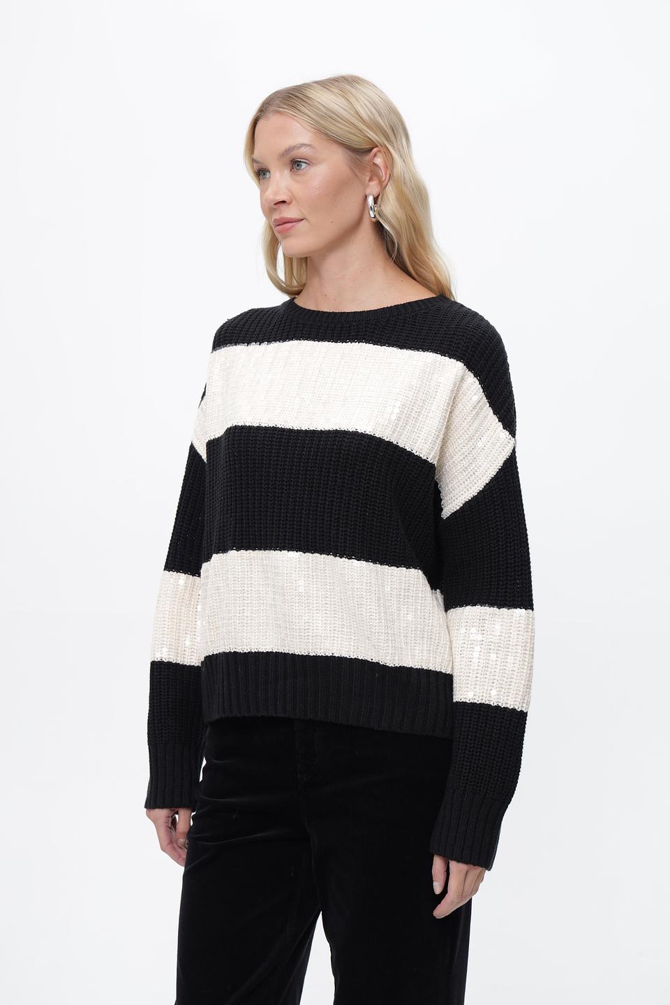 Пуловер Lecomte в полоску