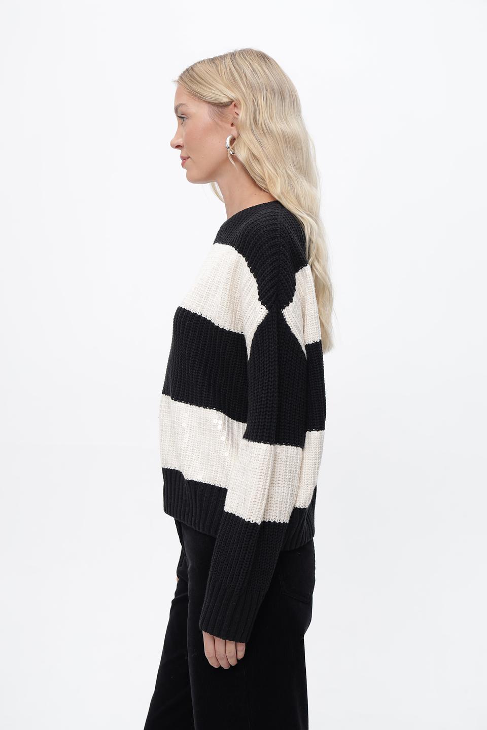 Пуловер Lecomte в полоску