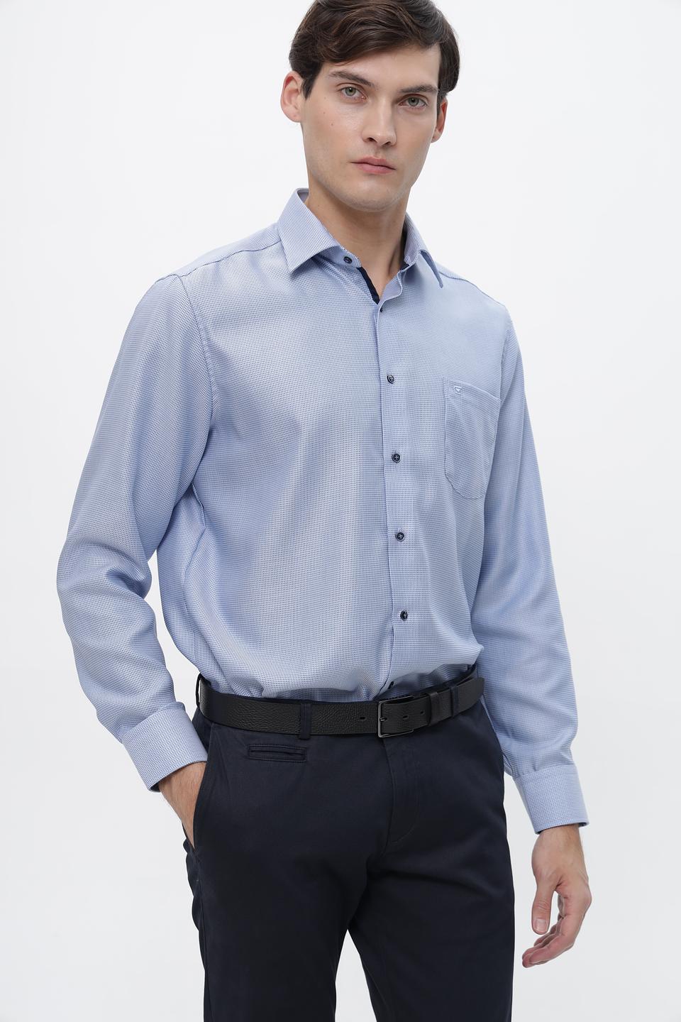 Рубашка Casa Moda голубая приталенная