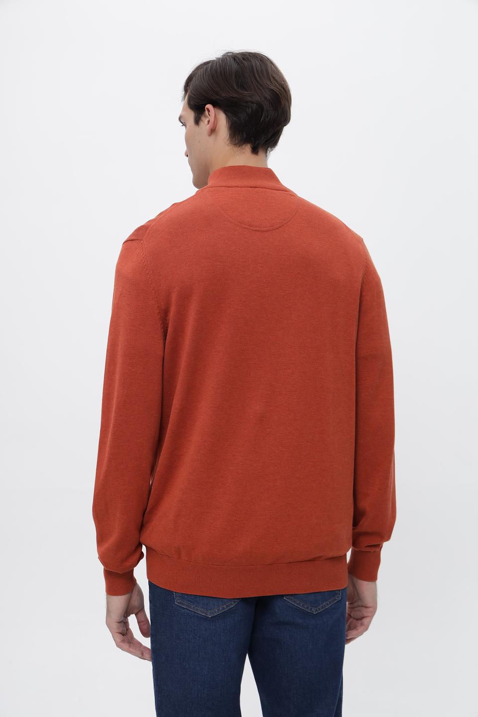 Джемпер Casa Moda с молнией терракотовый