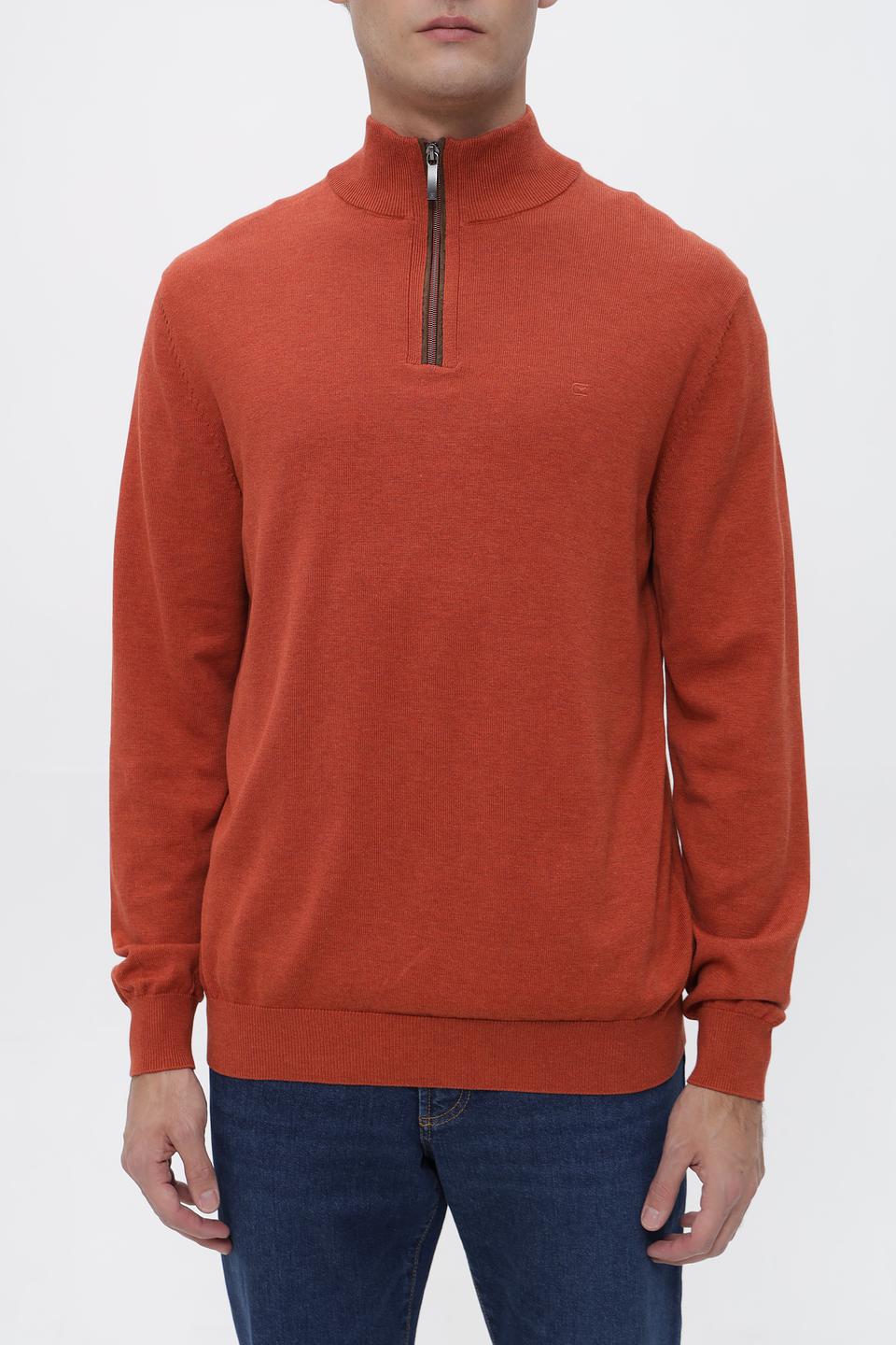 Джемпер Casa Moda с молнией терракотовый