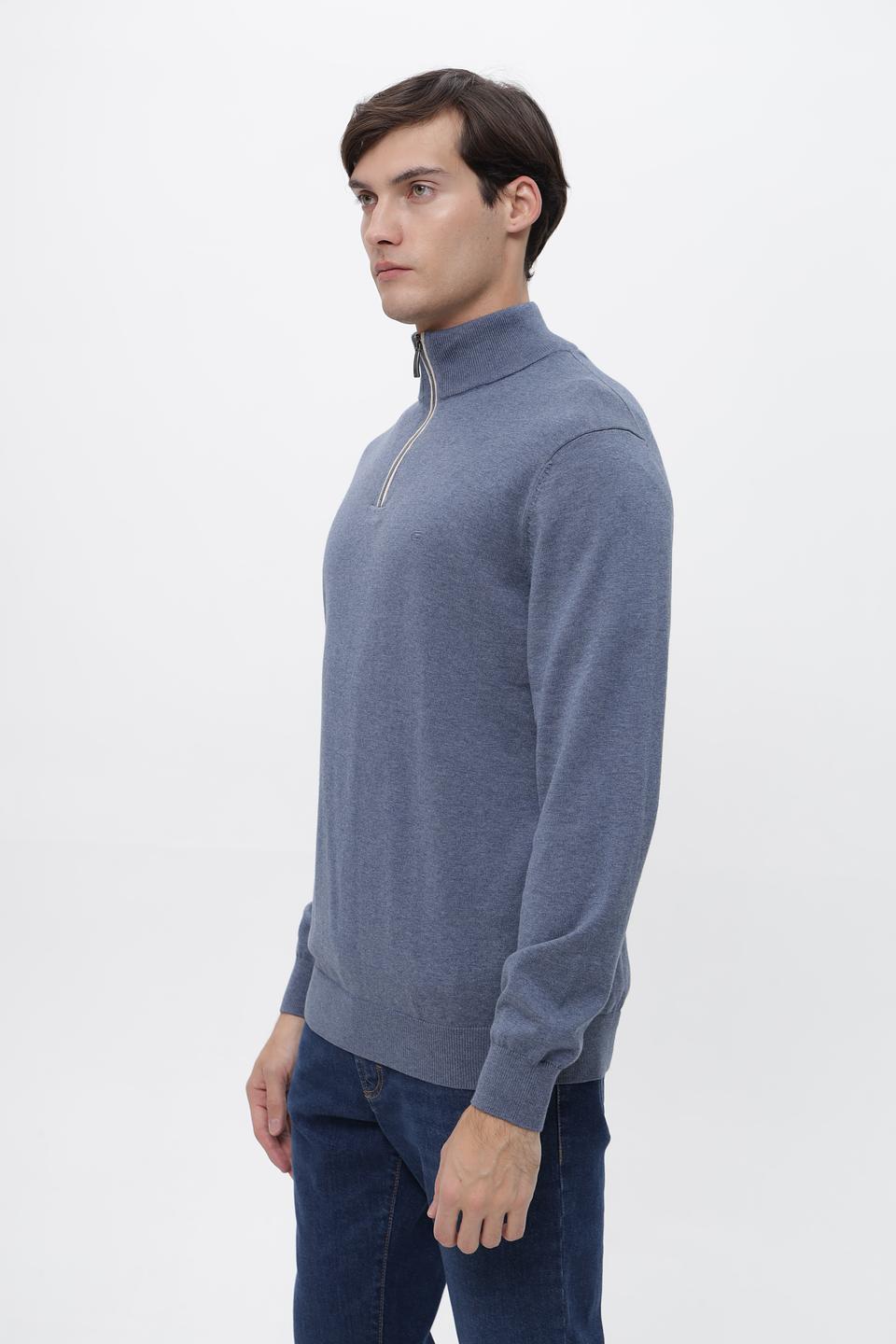 Джемпер Casa Moda с молнией голубой