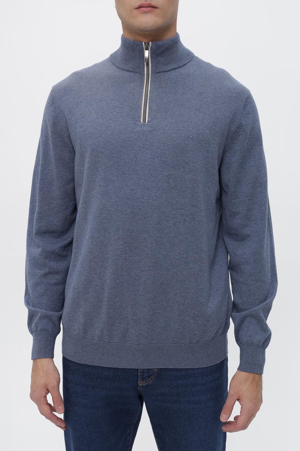 Джемпер Casa Moda с молнией голубой