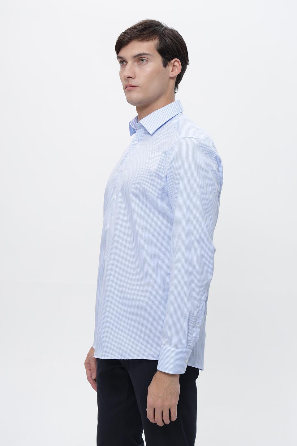 Рубашка Venti в клетку голубая