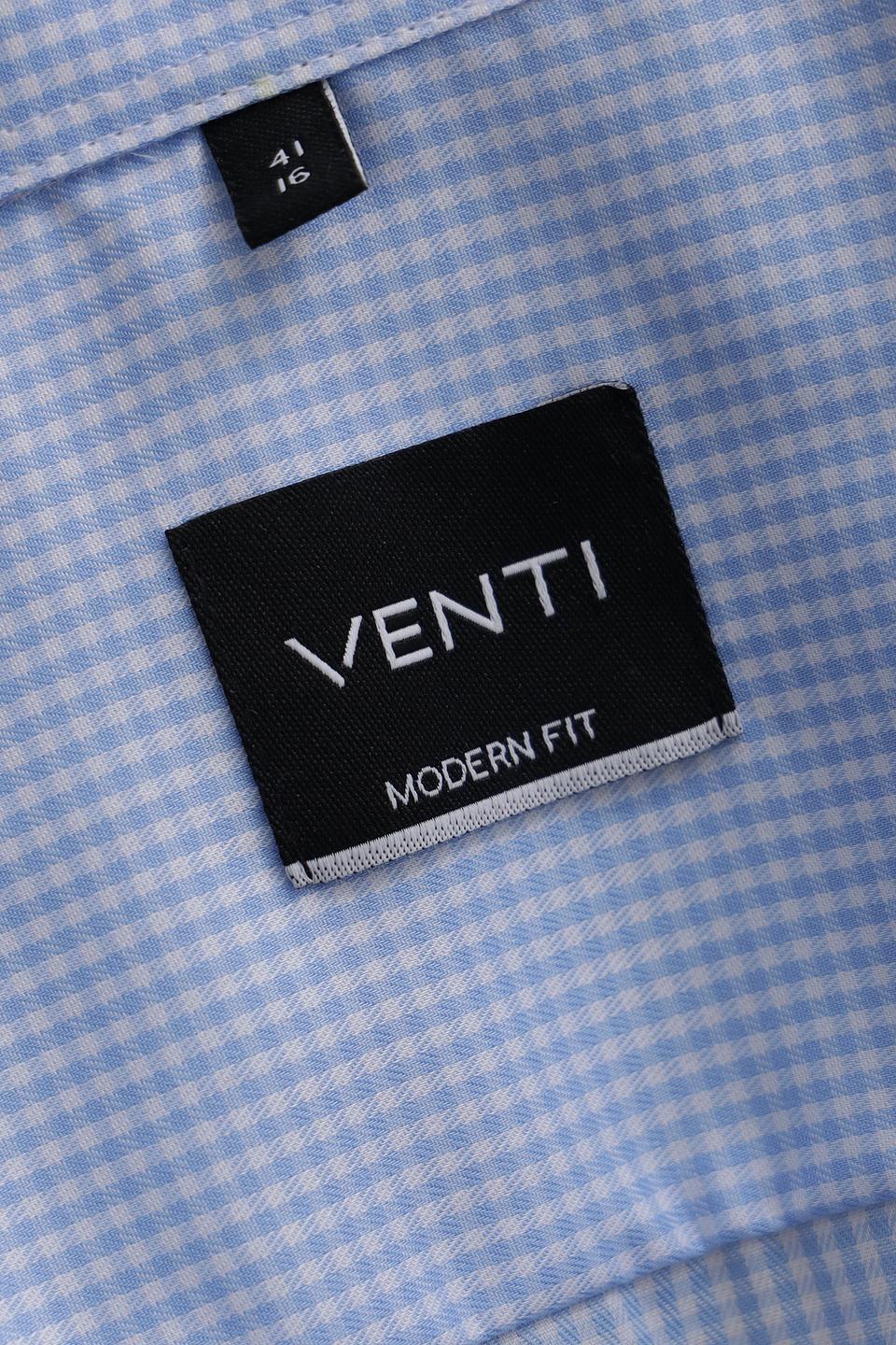 Рубашка Venti в клетку голубая