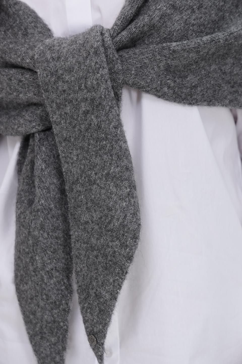 Шарф Fraas серого цвета с завязками