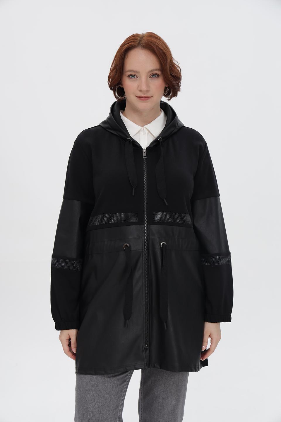 Жакет Doris Streich с экокожей