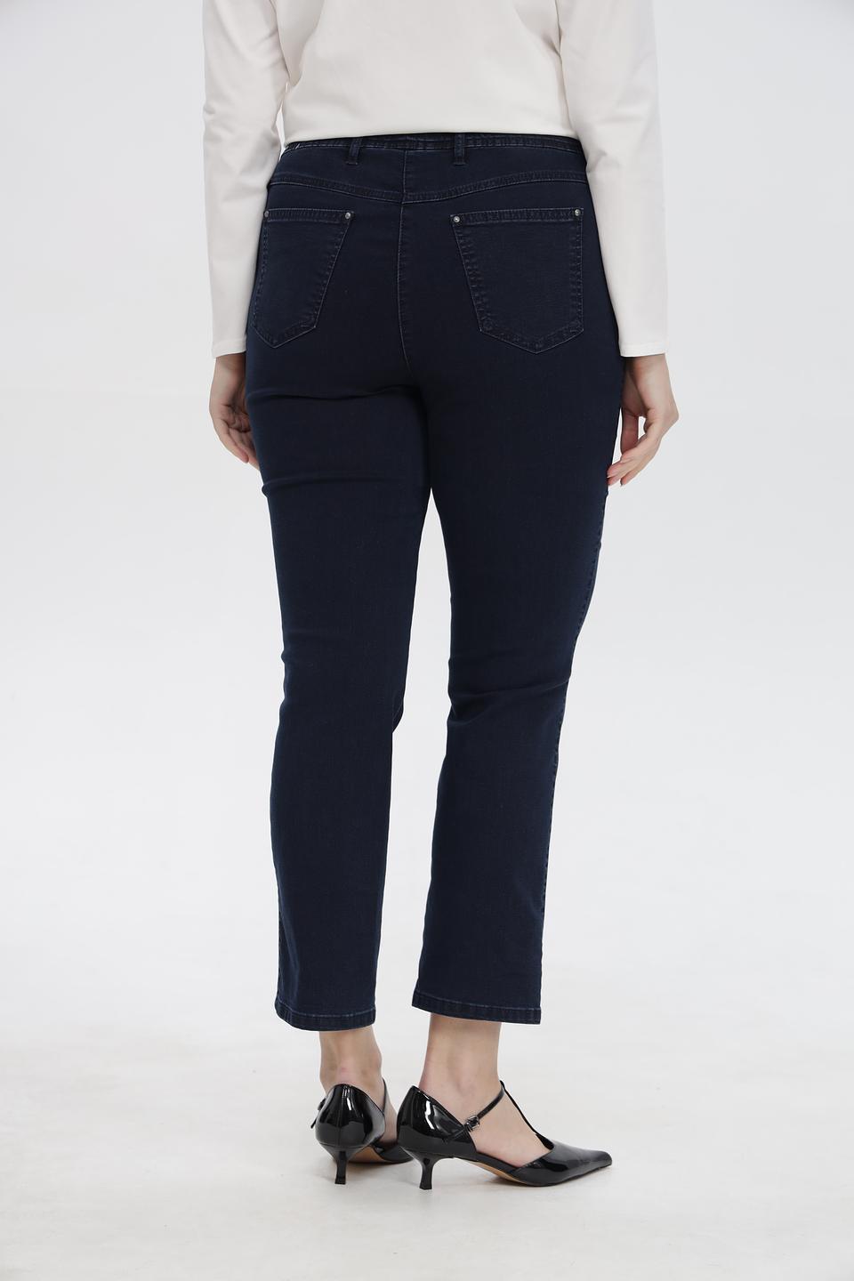 Джинсы Relaxed by Toni укороченные темно-синие