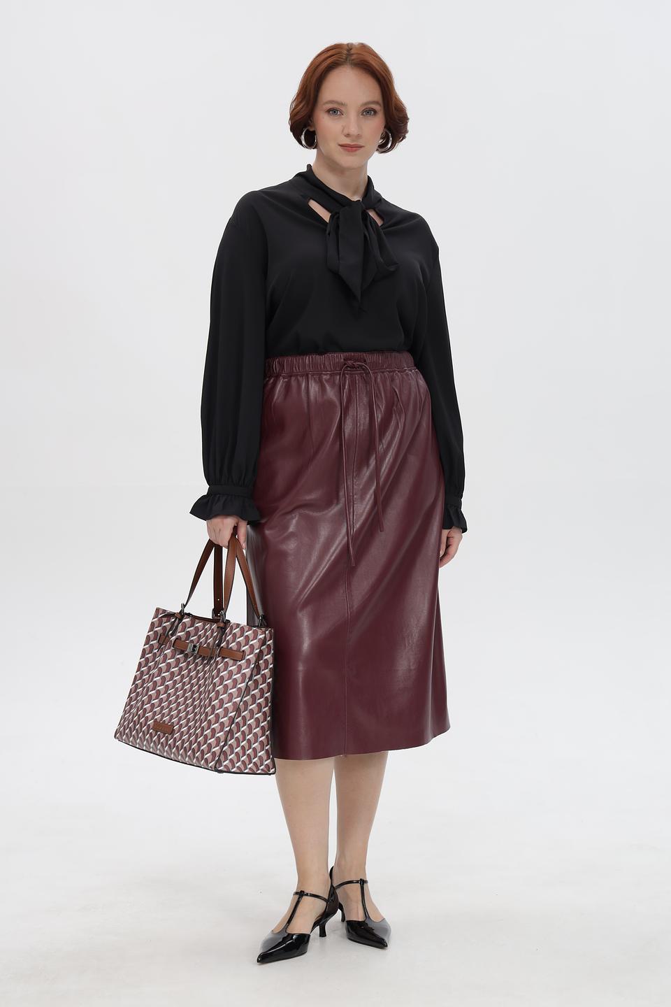 Юбка UNQ из экокожи с кулиской