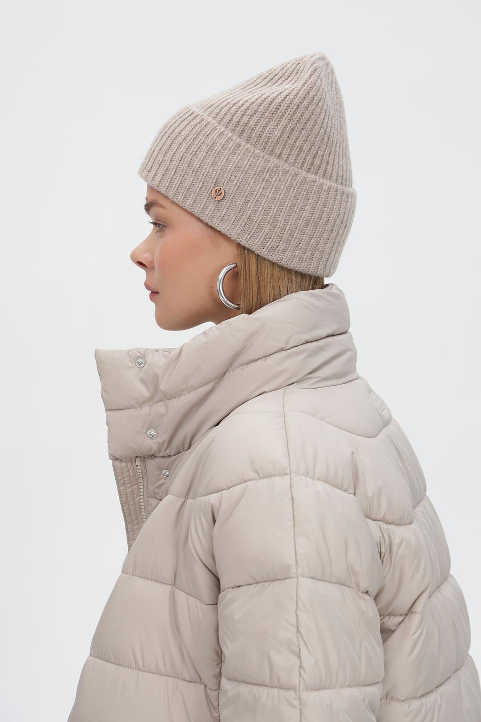 Шапка Fraas вязаная бежевая