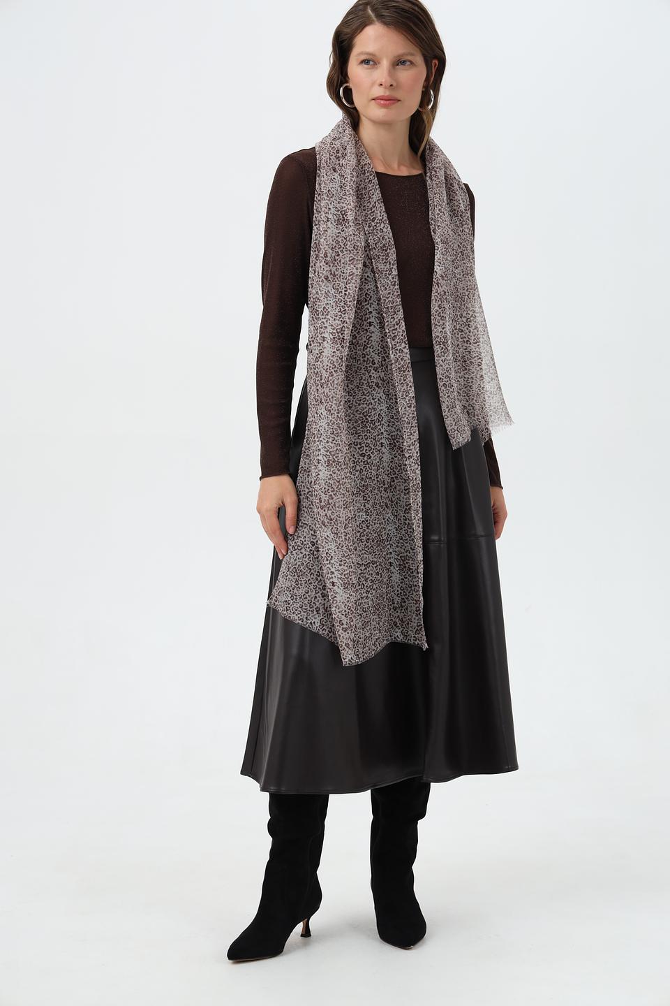 Шарф Fraas с леопардовым принтом
