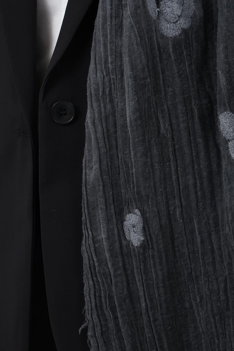 Шарф Fraas в горошек серый