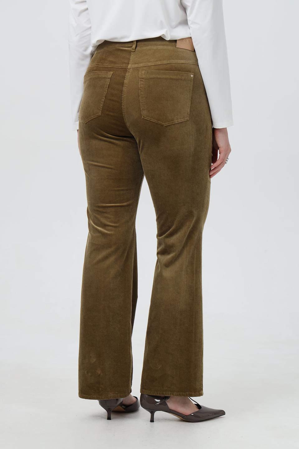 Джинсы клеш ZRS оливковые