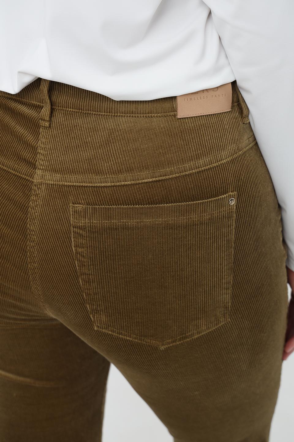 Джинсы клеш ZRS оливковые