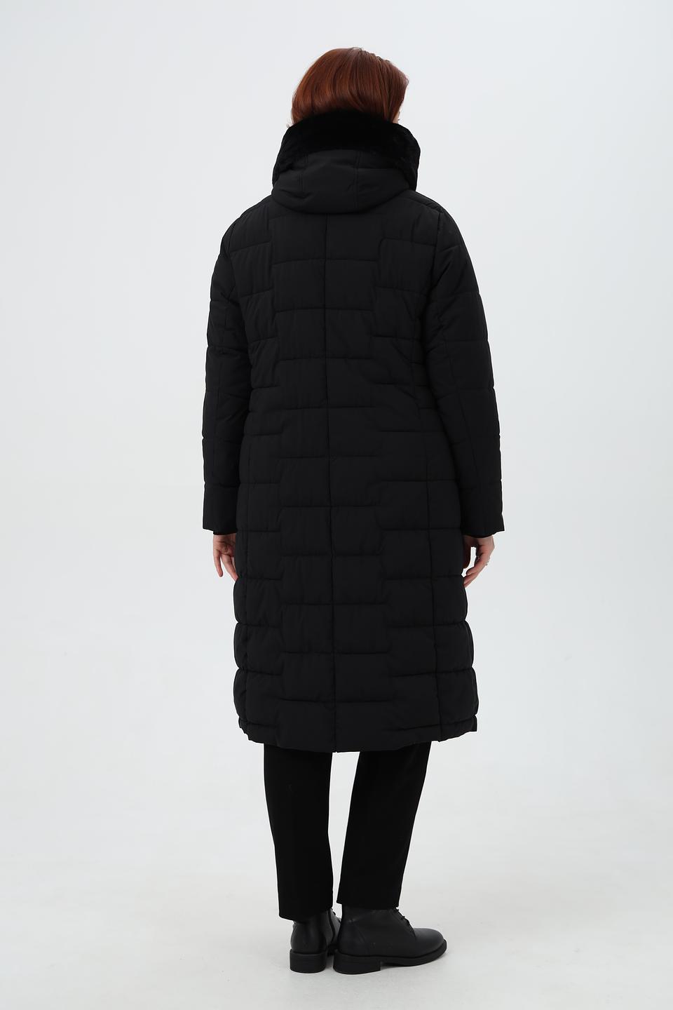Пальто Lebek стеганое черное