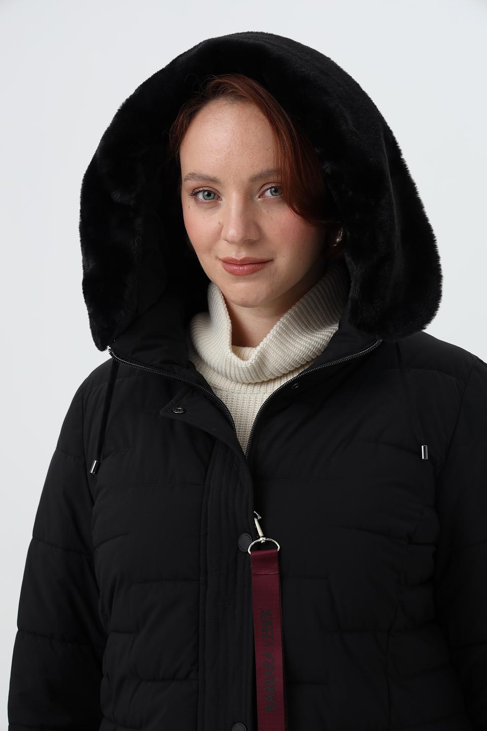 Пальто Lebek стеганое черное