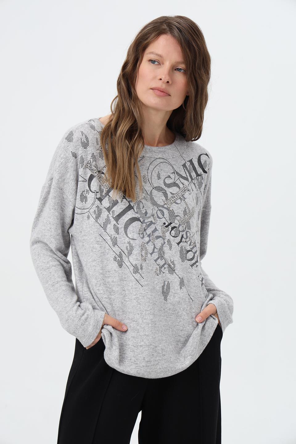 Пуловер Olsen с принтом