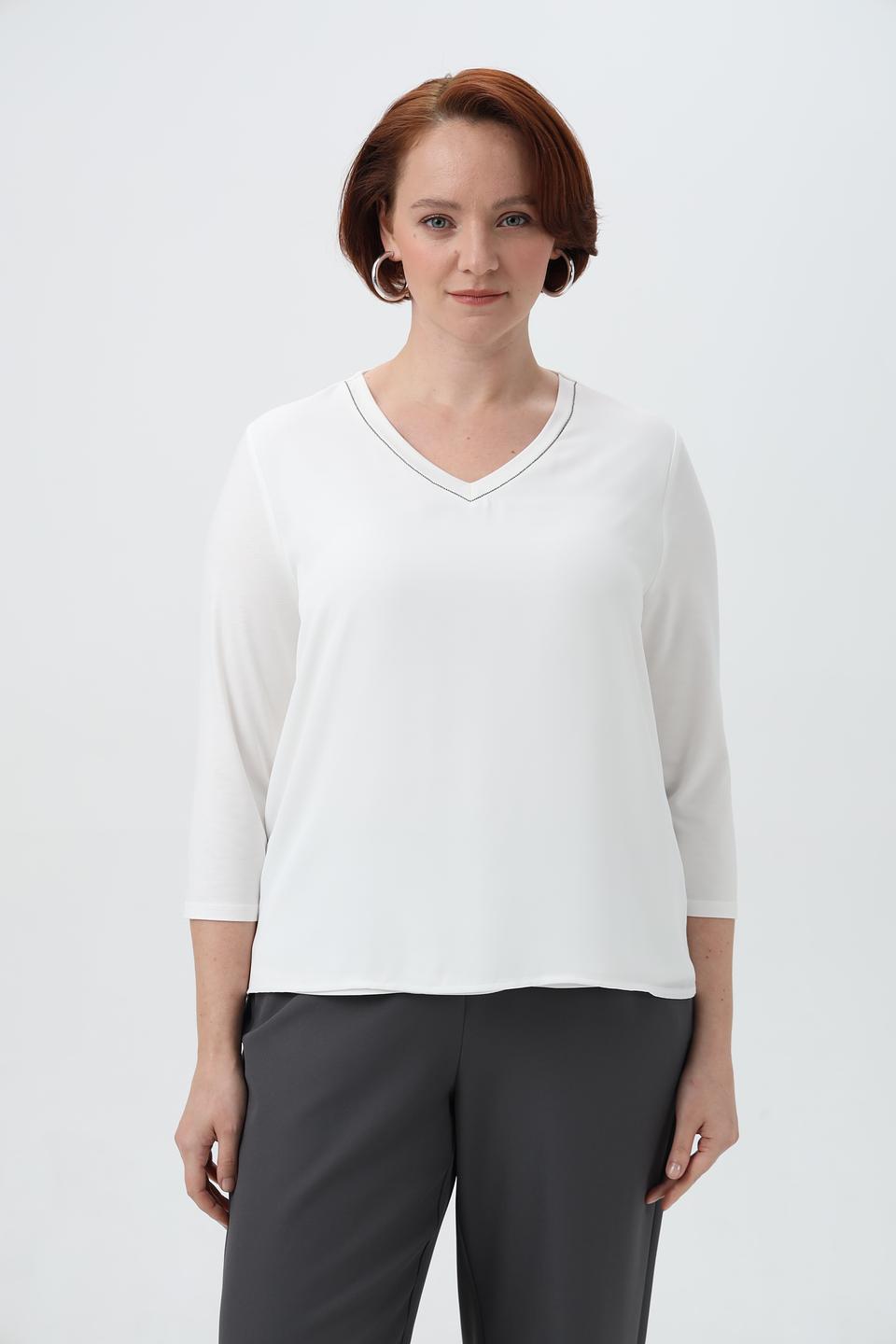Блузка Frank Walder с V-образным вырезом