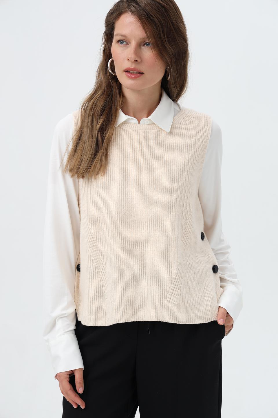 Жилет Lecomte женский бежевый