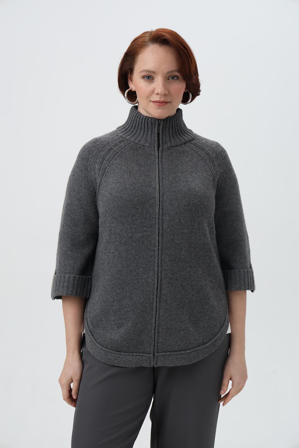 Жакет Lebek серый с воротником