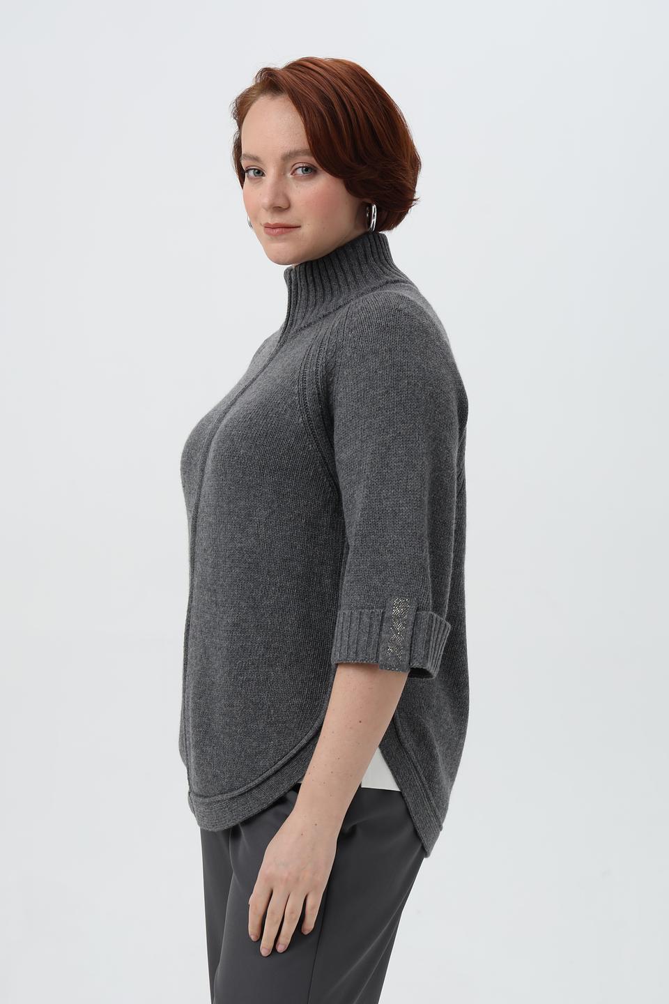 Жакет Lebek серый с воротником