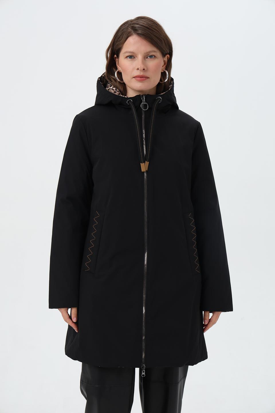 Куртка Betty Barclay с леопардовым капюшоном