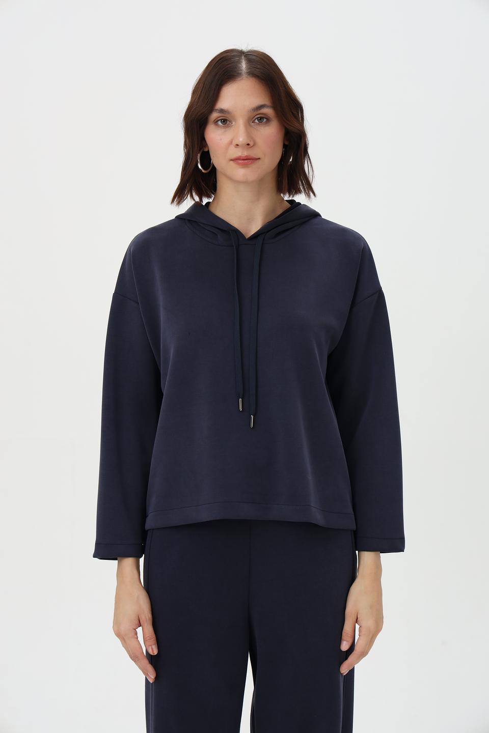 Худи Croche женский тёмно-синий