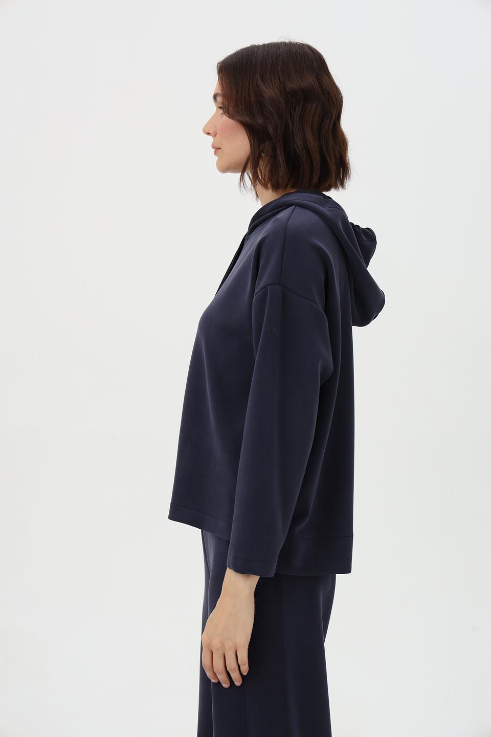 Худи Croche женский тёмно-синий